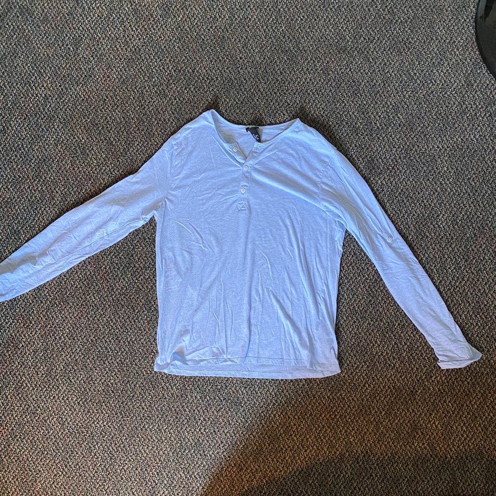 Blue Long Sleeve Henley